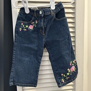 Gymboree Jeans with Flower Embroidery Detailing